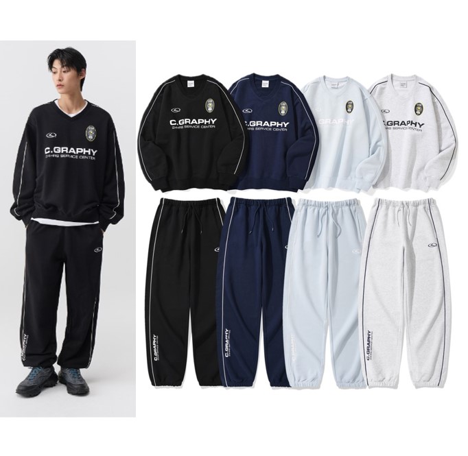 C.GRAPHY トレーナー・スウェット 上下セット 黒 スウェット