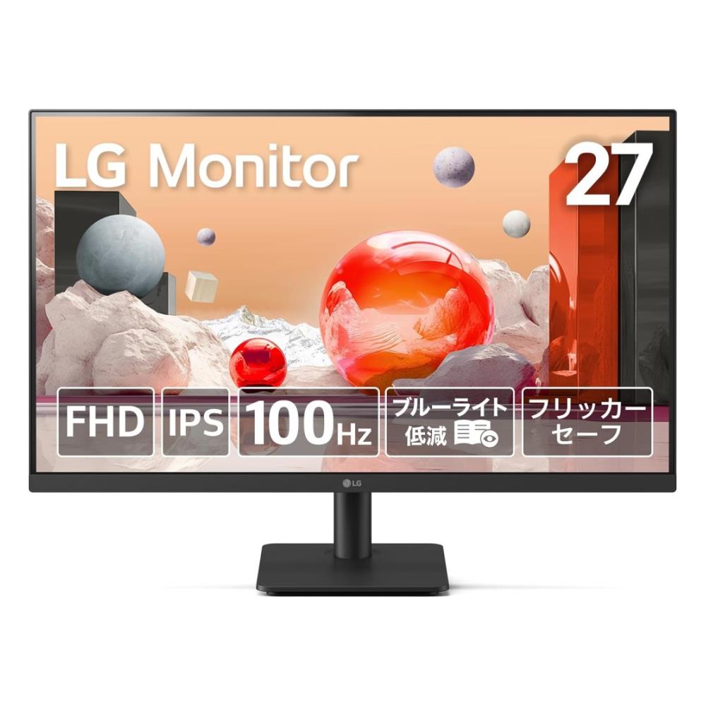 LG Electronics Japan [27MS500-B] 27インチ 液晶ディスプレイ(1920x1080/IPS/アンチグレア/HDMIx2/100Hz/チルト/3年保証)