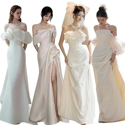 【新品登场快速出荷】ウェディングドレス白 パーティードレス サイズオーダーメイド 結婚式二次会 12月新品追加 前撮り 品質良い