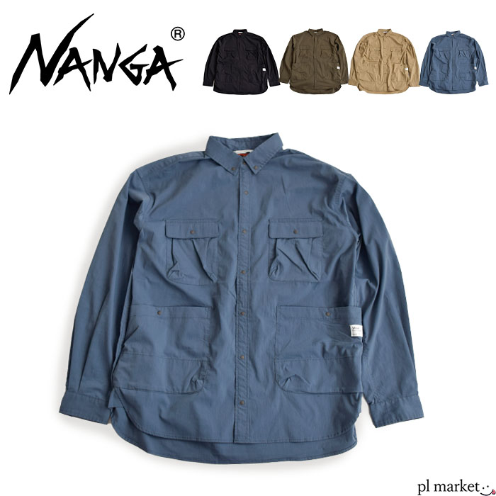 ヒノック リップストップ キャンプ シャツ シャツアウター メンズ アウター トップス タキビリップ ビッグシルエット NW2242-1H228/NW2421-1H207-A