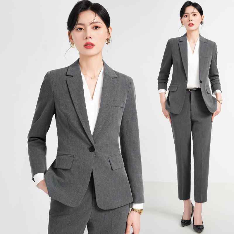 レディース スーツ ジャケット パンツ シャツ セットアップ おしゃれ ファッション グレー 春秋 ハイエンド 職場 通勤 リクルート カジュアル オフィス シック 8,086円