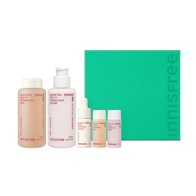ブラックティーユースエンハンシングスキンケアセット(スキン170ml+ローション170ml+追加美容液12ml+スキン15ml+ローション15ml)