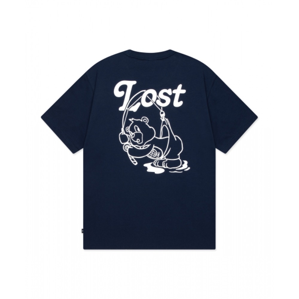 LMC フィッシングベア T シャツネイビー
