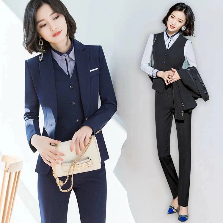 【期間特恵】4点セット セット セットアップ レディース 上下セット ジャケット ベスト シャツ ワイシャツ 長ズボン スカート 無地 2色選べる 通勤 おしゃれ ファッション 面接 入学式 卒業