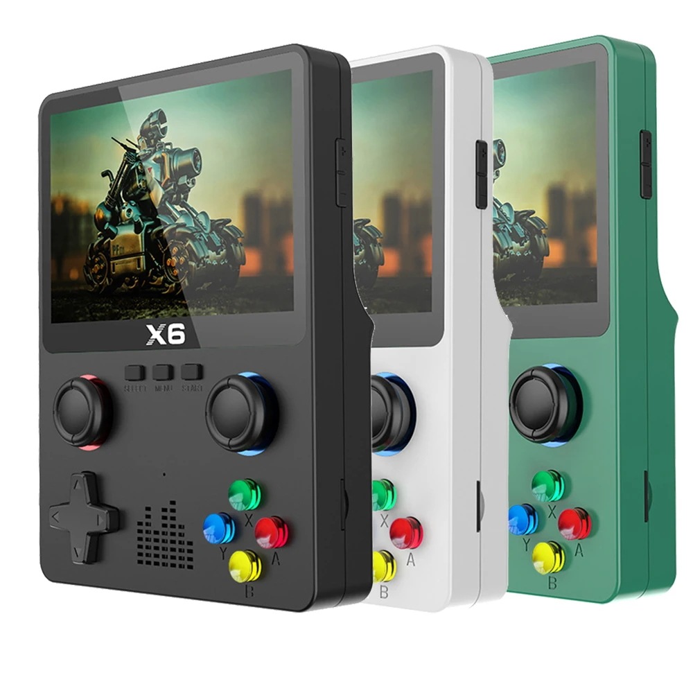 2024 新製品 X6 3.5インチ IPS スクリーン ハンドヘルド ゲーム プレーヤー デュアル ジョイスティック 11 シミュレーター GBA ビデオゲーム コンソール キッズ ギフト用