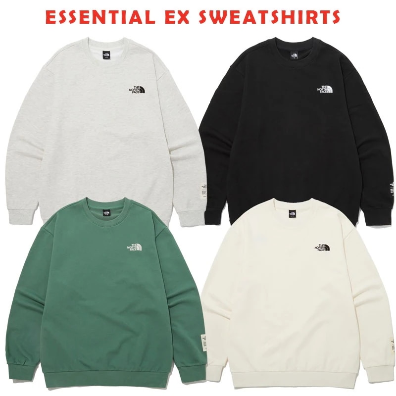韓国正規品保証 関税負担なし NM5MP54A ESSENTIAL EX SWEATSHIRTSデイリー 基本 着装 男子 女子 人気 韓国 ファッション 男女共用 アウトドア