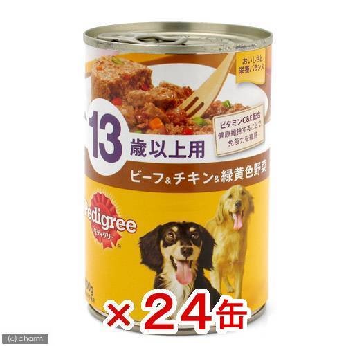 １３歳以上用　ビーフ＆チキン＆緑黄色野菜　４００ｇ　２４缶　ドッグフード　ＣＲＣ45―08―45―30―10