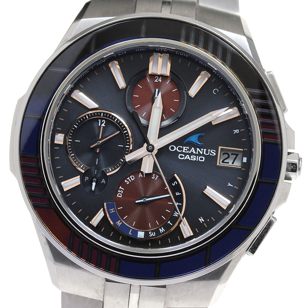 カシオ CASIO OCW-S5000D-1AJF オシアナス マンタ 江戸切子モデル ソーラー電波 メンズ 良品 _839402【中古】