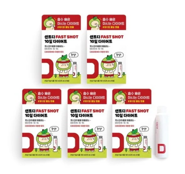 FAST SHOT 10日 ダイエット青りんごエキス ダイエットサプリ 25ml 6本 × 5個（計30本） / 体脂肪減少