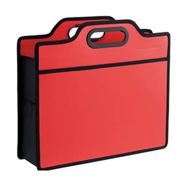 （まとめ）ライオン事務器 オフィスキャリングバッグ（ビジカル）タテ330×ヨコ365×厚さ110mm レッド BK-353B 1個(×10セット)