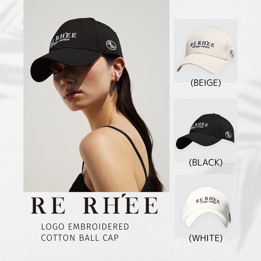 [RE RH EE（リイ）] 男女兼用 キャップ LOGO EMBROIDERED COTTON BALL CAP