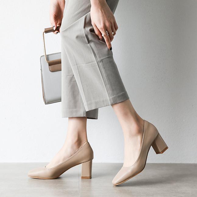パンプス スクエアトゥパンプス シューズ 靴 チャンキーヒール ハイヒール 太ヒール レディース カジュアル きれいめ 上品 おしゃれ 大人可愛い かわいい お洒落 スタイルアップ 脚長