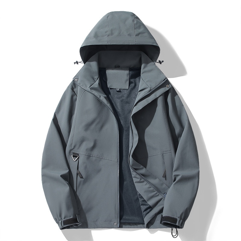 メンズ 3-in-1 取り外し可能な防風・防水アウトドア登山ジャケット 秋冬用