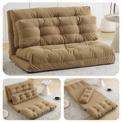 座椅子 1人掛け 2人掛け ソファーベッド クッション付き ソファ