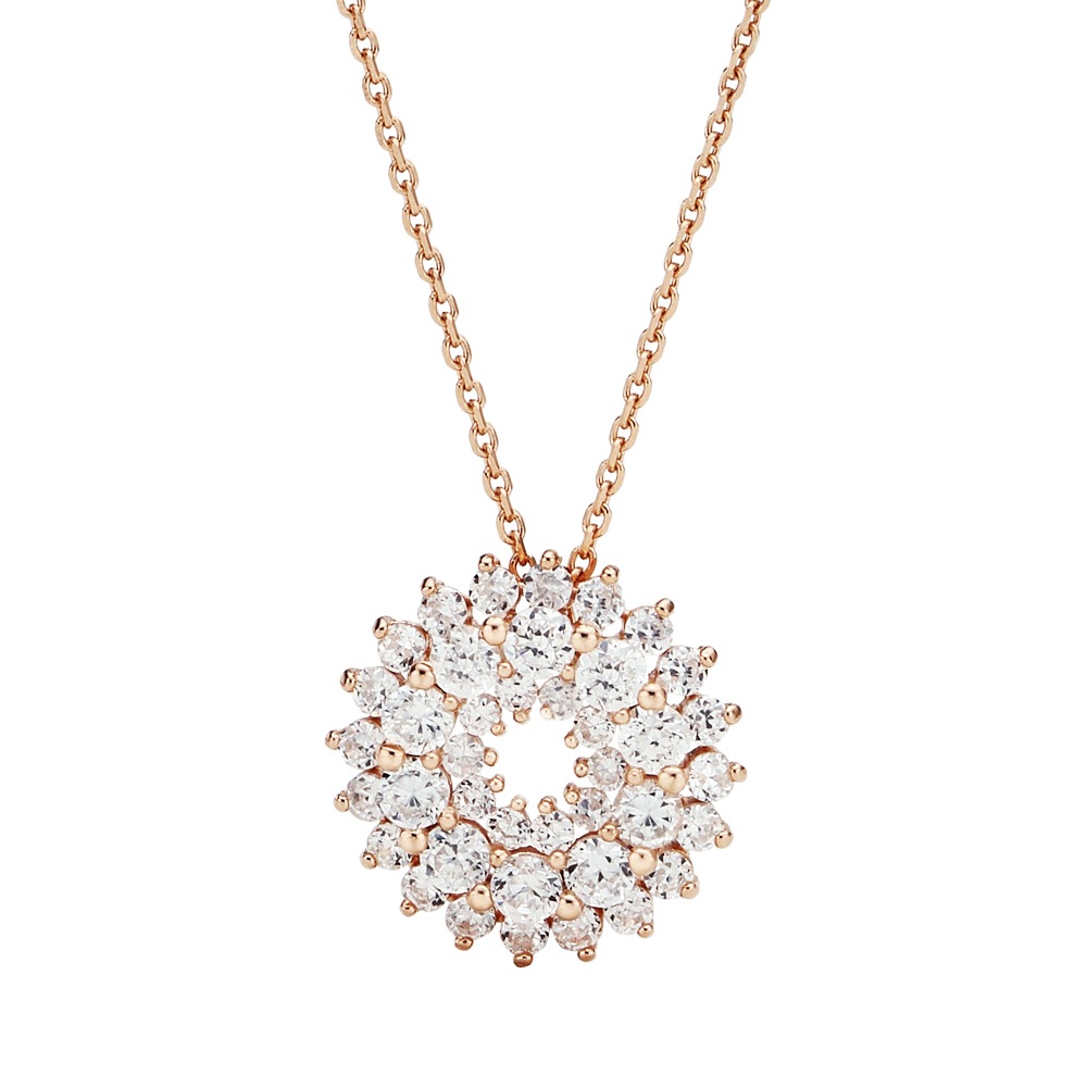 Aurora Bouquet ネックレス/ 925 シルバー キュービック ネックレス / 韓国ドラマ女主人公のネックレス/ 韓国トレンディ人気 / 韓国ブランド / 韓国ファッション