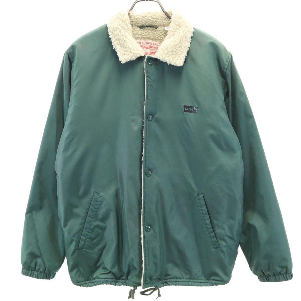 コーチジャケット M グリーン 裏ボア メンズ 古着