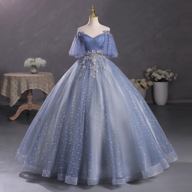 グレーブルー気質ベルカントソロパフォーマンス服学生声楽テストチュチュスカートホストイブニングドレス 6,899円