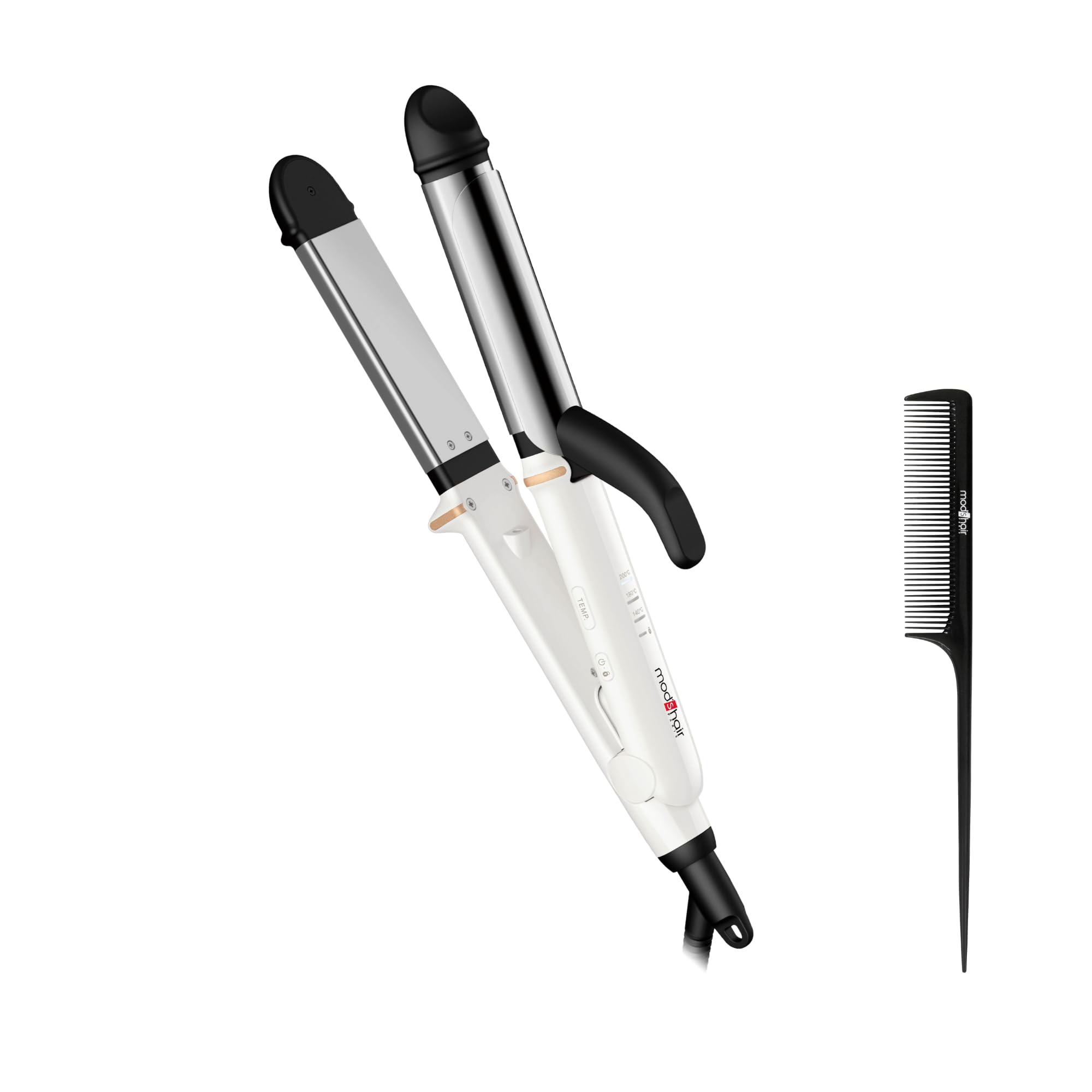 [ mod s hair ] アドバンススマート マイナスイオン2WAYアイロン (MHI-3286-W)【 一台で ストレート と カール に対応！ 海外対応 コンパクト ヘアアイロン でどこでも思