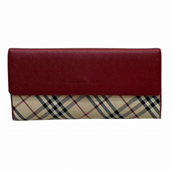 バーバリー ノバチェック Wホック マルチカラー 長財布 レディース 【中古】