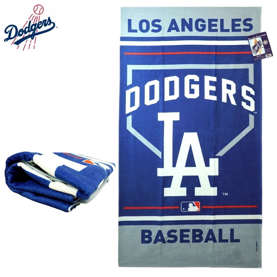 ロサンゼルス ドジャース公式グッズWINCRAFT 30x60INCH ビーチ タオル 大判 男女兼用BEACH TOWEL LOS ANGELES DODGERS BASEB