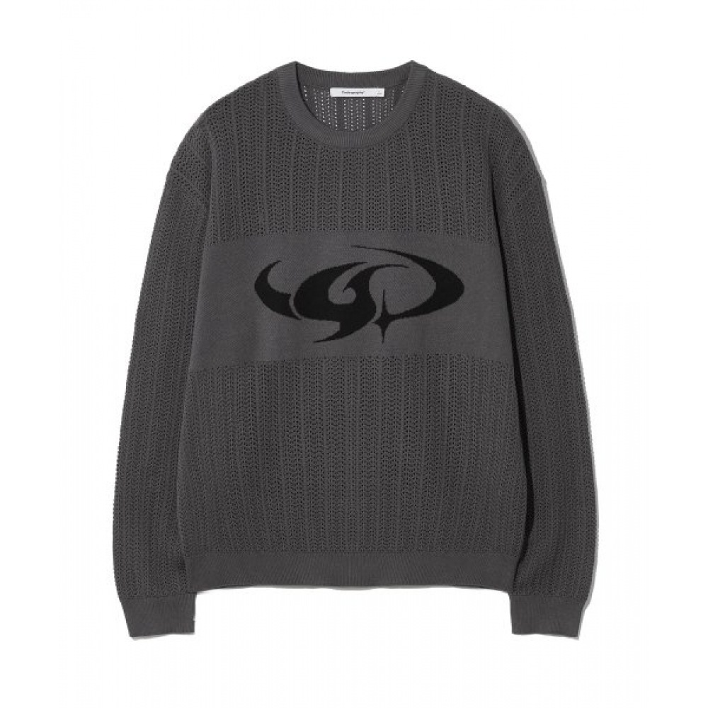 CODEGRAPHY ARC ロゴメッシュニット_チャコール