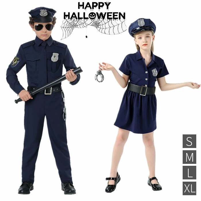ハロウィン 衣装 子供 ポリス 警察 男の子 警察服 ハロウィン コスプレ衣装 警官 子供 警察官 ポリス キッズ 5点セット お巡りさん ハロウィン仮装 コスチューム 余興 おもしろ イベント パー
