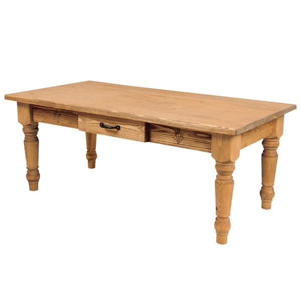 センターテーブル ローテーブル 天然木 オイル仕上 引出し付 フォレ 幅100cm テーブル 机 リビングテーブル 木製 引出付 引き出し付き 木目 ナチュラル カントリー調 重厚感 天然木製