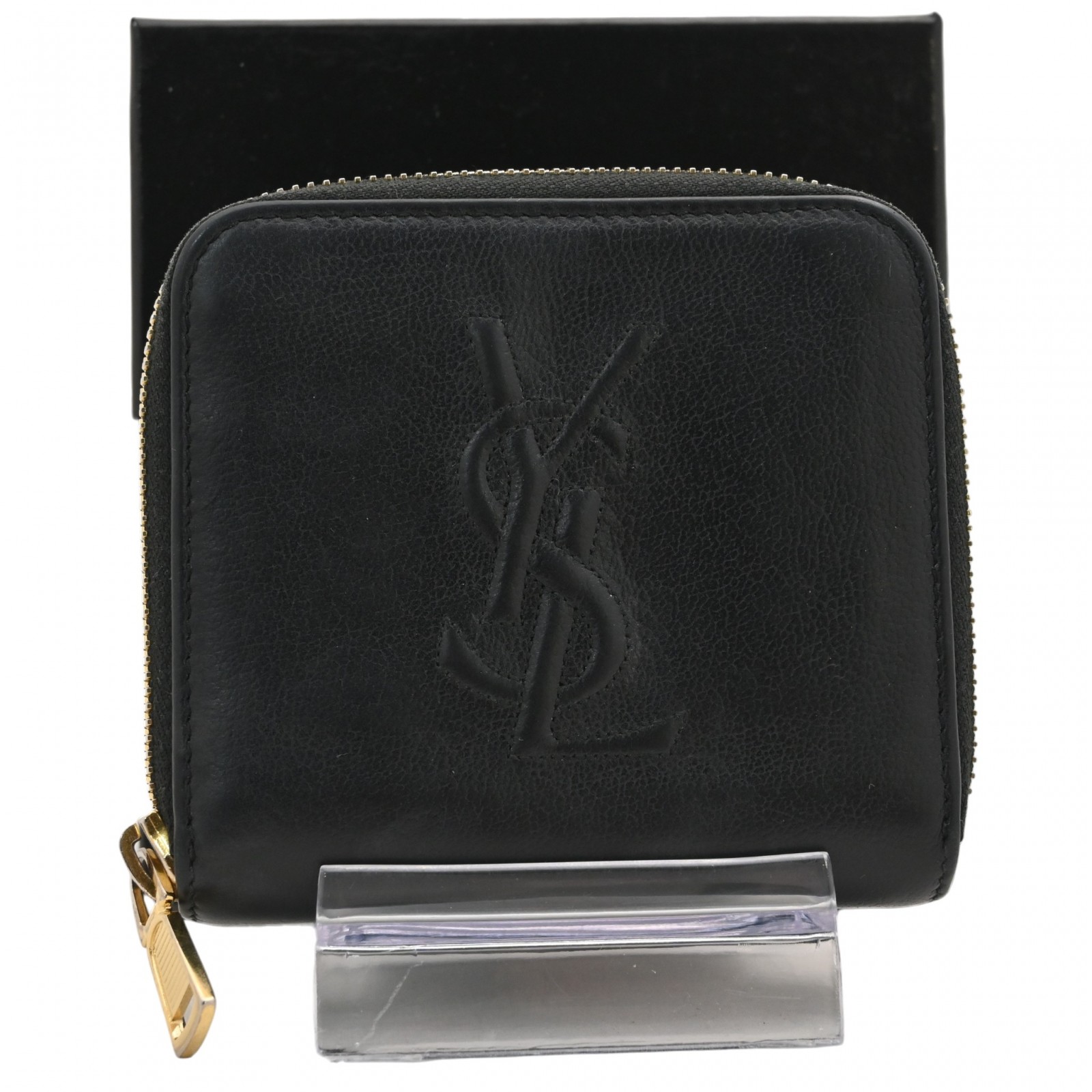 サンローラン YSL カサンドラ ラウンドジップウォレット 二つ折り財布 Bランク ys5217vc