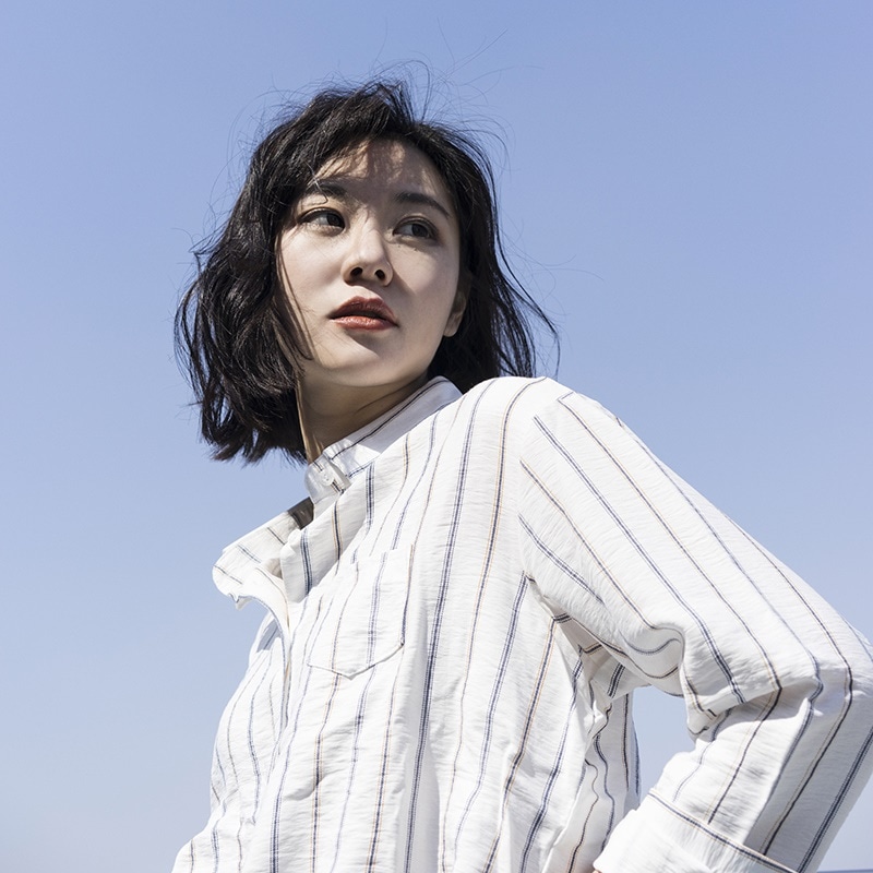 カラーストライプシャツ ナチュラル シンプル 大人カジュアル デイリー 0394t