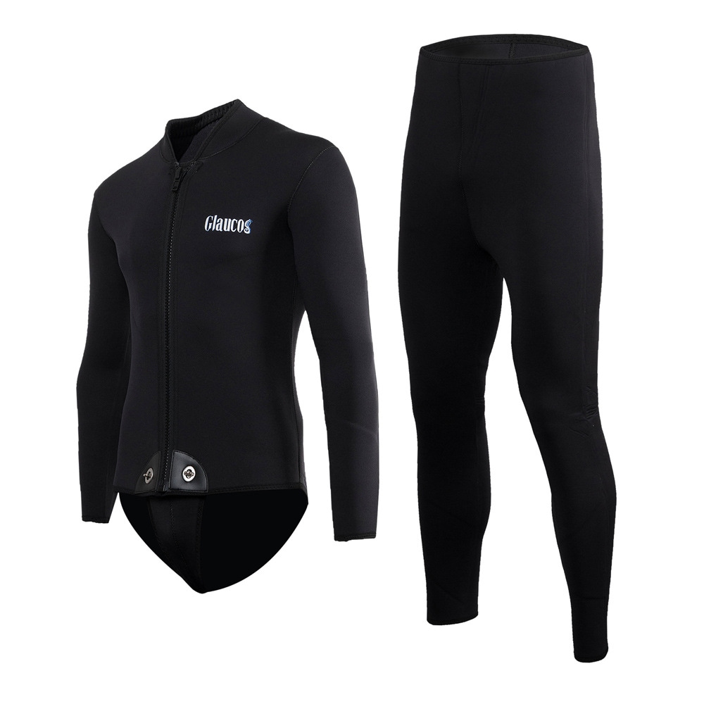 新しいスポット5mmの男性と女性ディープダイビングプロフェッショナルコールドプルーフ濃厚スプリットスプリットロングスリーブウォームダイビングウェアフィッシャーマンフィッシングシャツ