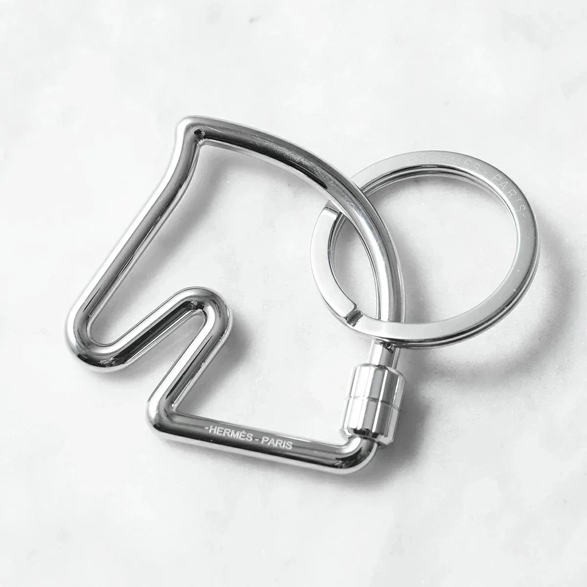HERMES エルメス キーリング Cheval H077216FJ シュバル レディース キーホルダー チャーム ホース 馬 シルバー 42,338円