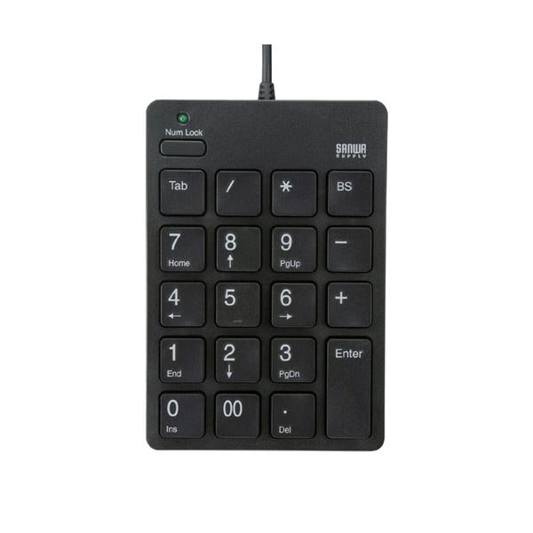 （まとめ）サンワサプライ USBテンキーアイソレーションタイプ NT-18UBK(×2セット)