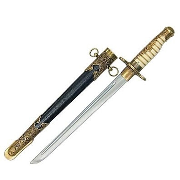 模造刀 大日本帝国 海軍 短剣 DENIX デニックス 4044 41cm ブラック シルバー レプリカ 剣 刀 ソード 短刀 日本刀 軍刀