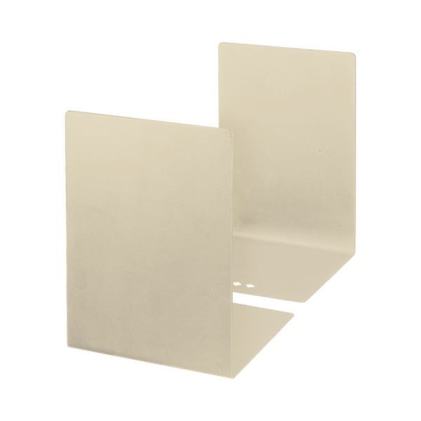 （まとめ） TANOSEE ブックエンド L型 大 ライトグレー 1組（2枚） [x10セット]