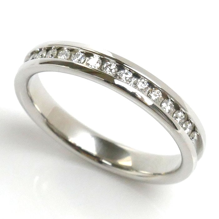 LAZARE ラザール Pt950プラチナ ダイヤ リング指輪 ダイヤモンド0.13ct 8号 3.4g レディース 中古 美品
