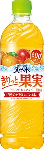 サントリー 天然水 きりっと果実 オレンジ&マンゴー 600ml24本