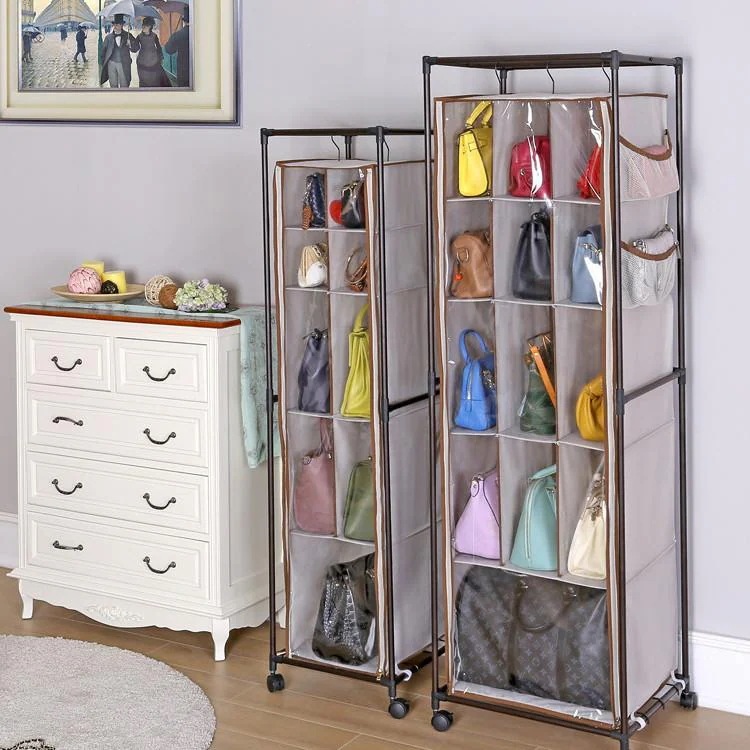 新入庫 カバン収納　壁掛け袋 壁掛け収納 吊り下げ収納 省スペース バッグ収納 かばんの型崩れ防止　収納ポケット　収納ラック 吊り下げラック クローゼット