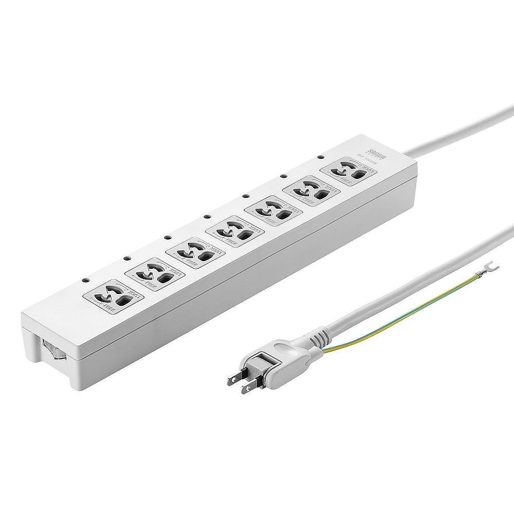 電源タップ 一括集中スイッチ付き+雷ガード 3P/7個口 5m TAP-F37-5CLZ