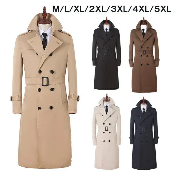 【期間特典】ロング トレンチコート 春コート メンズ ロングコート 男性用 春コート スプリングコート ビジネス フォーマル 春秋コート メンズコート 防風 アウター 大きいサイズ スリム 冬服 ブ 7,922円