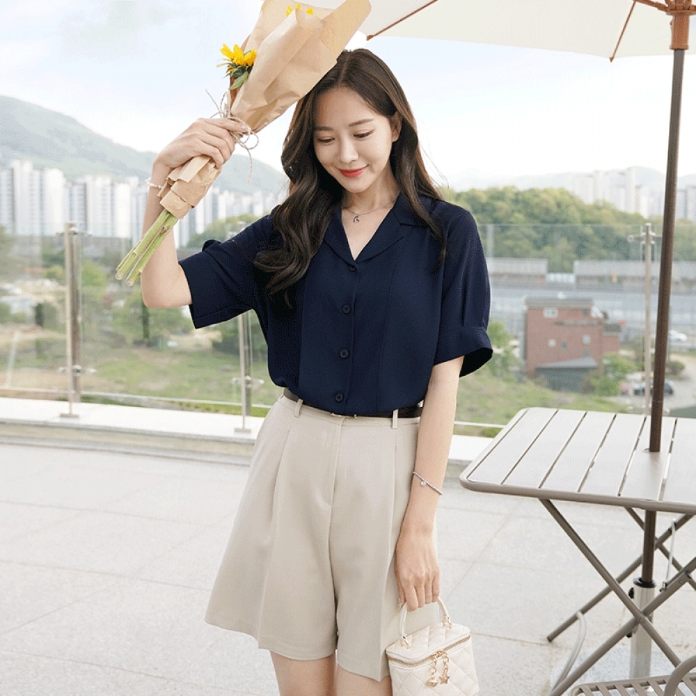 クリック＆ファニージュリダンカラーブラウス