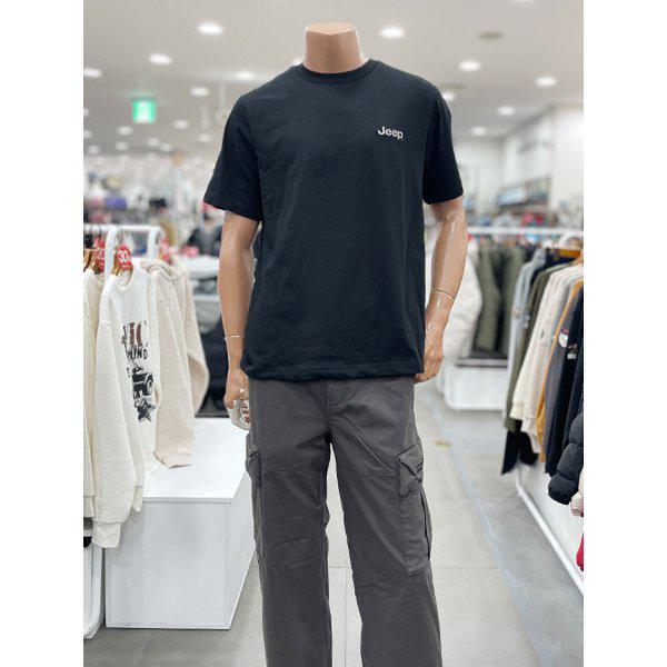 男女共用スモールロゴ半袖Tシャツ(JR2TSU092BK)_DG