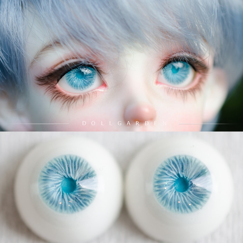 BJD ドール用レジンアイ アイスブルー 12/14/16/18mm SD/MSD/幼SD人形用アイ