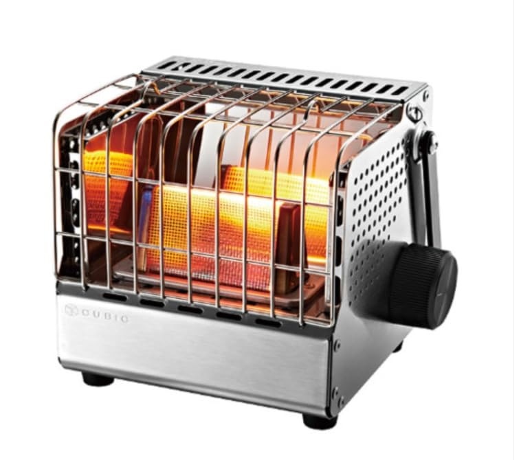 正規品 おしゃれコンパクトガスヒーター CUBIC KGH-2010キャンプ・アウトドア用ポータブル暖房機