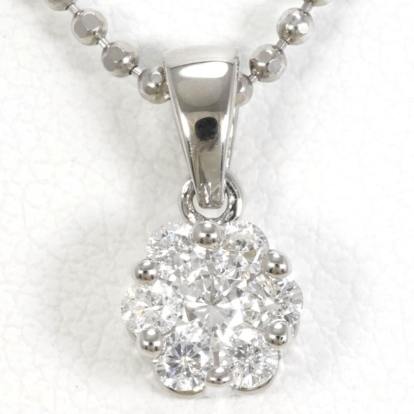 K18 18金 WG ホワイトゴールド ネックレス ダイヤ 0.25 約45cm