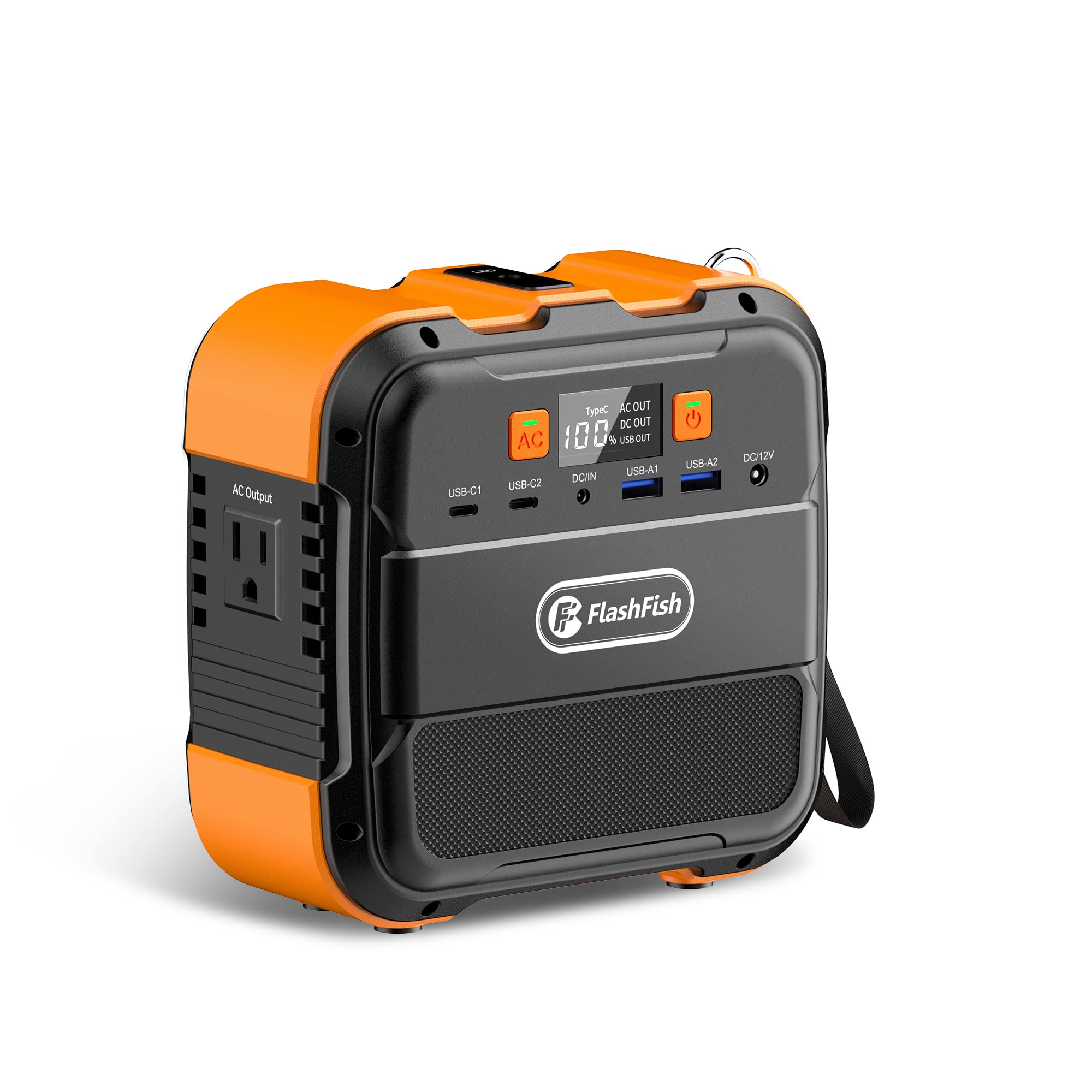 FlashFish ポータブル電源 26400mAh/98Wh 小型 軽量 家庭用蓄電池 AC(120W 瞬間最大240W) DC(120W) USB出力 急速充電 Type-C搭載 ポータブルバッテ