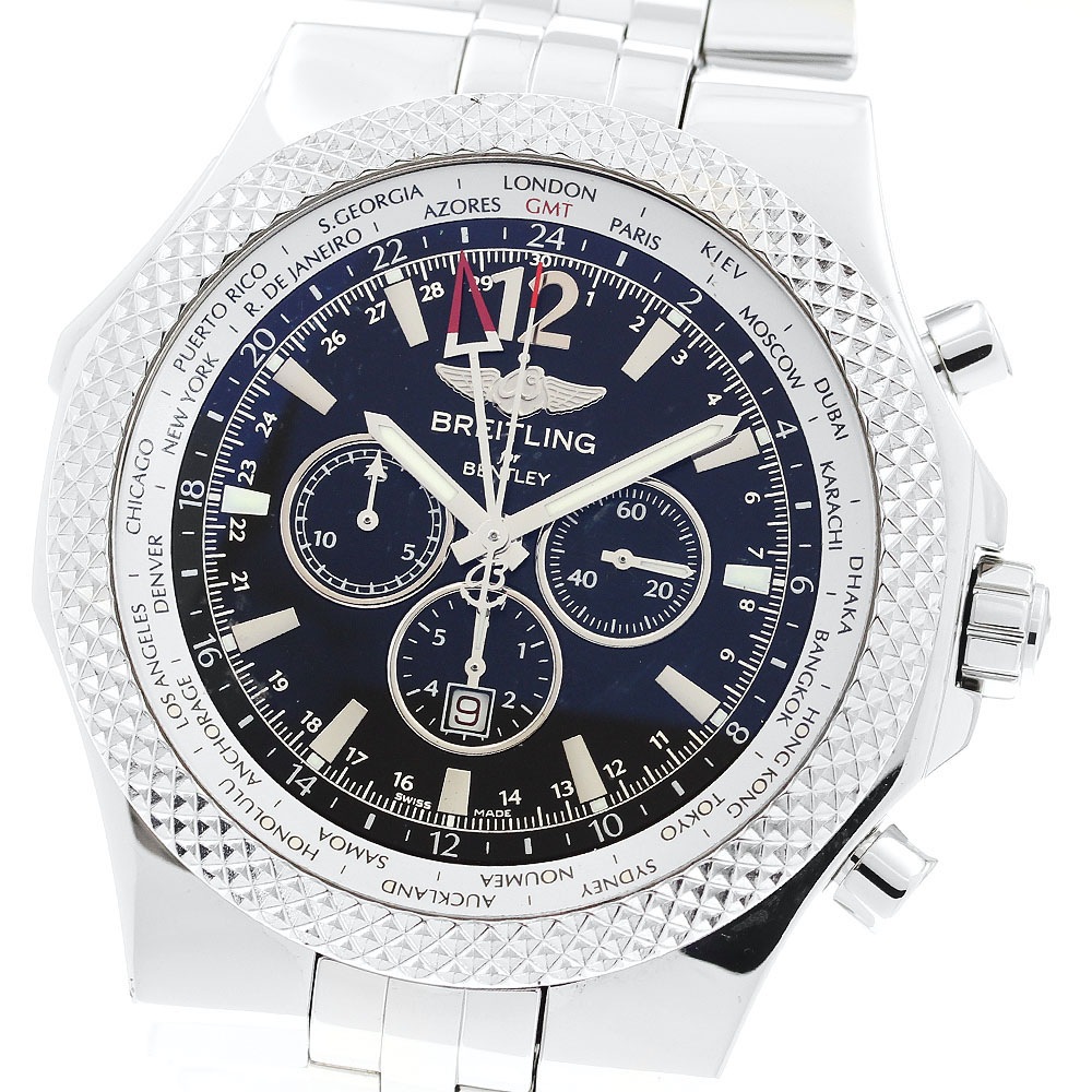 ブライトリング BREITLING A47362 ベントレー GMT クロノグラフ 自動巻き メンズ 良品 _885463【中古】 269,190円