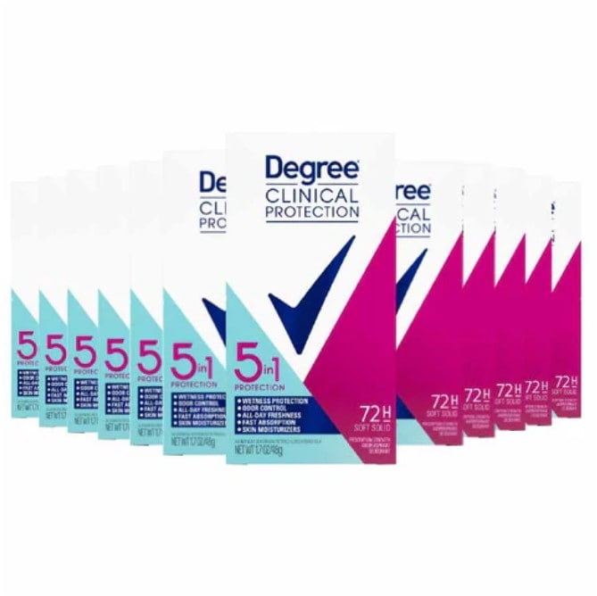 Degree Clinical Protection 5 in 1 Protection Deodorant - 1.7 Oz - 12 Pack 9,910円