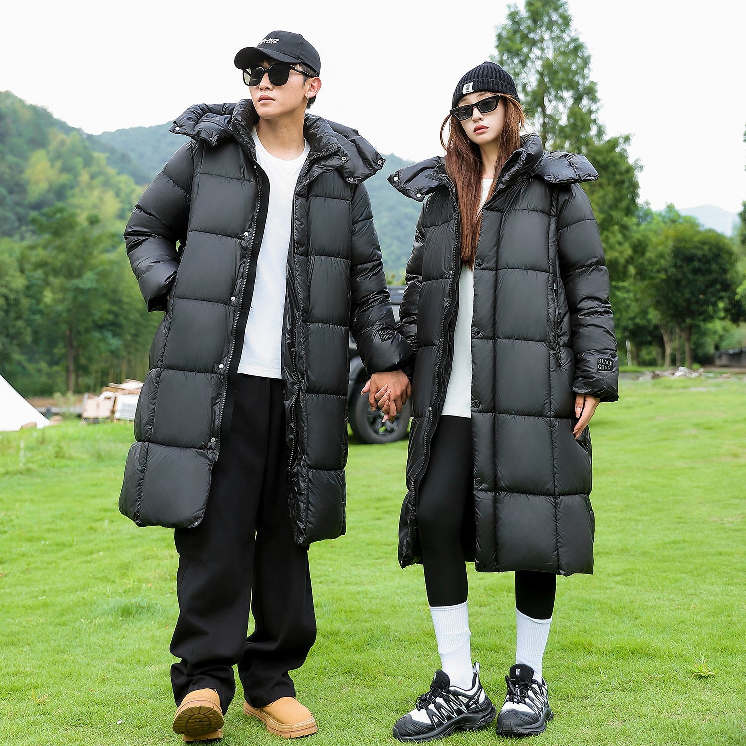 ロシアワイドバージョン 24 新しいヨーロッパ韓国スタイルのダウンコットンコートフード付き肥厚暖かいコットンコートミッドレングスのコットンコート女性のための