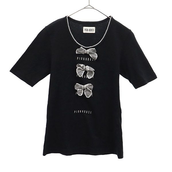 プリント 半袖 Tシャツ M ブラック レディース