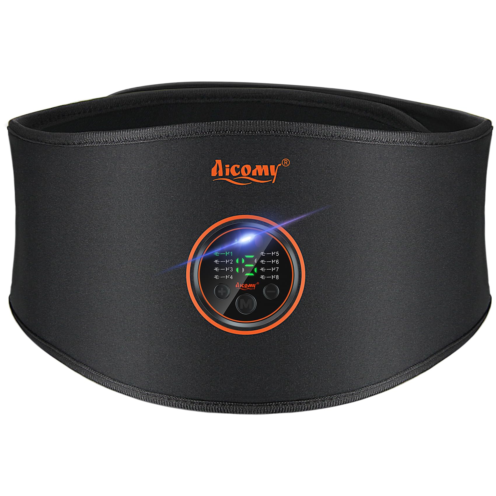 【最大142cm/延長ベルト付】 EMS腹筋ベルト ジェル不要 実用新案登録済 8モード 15段階 男女兼用 洗えるベルト USB充電 筋トレ